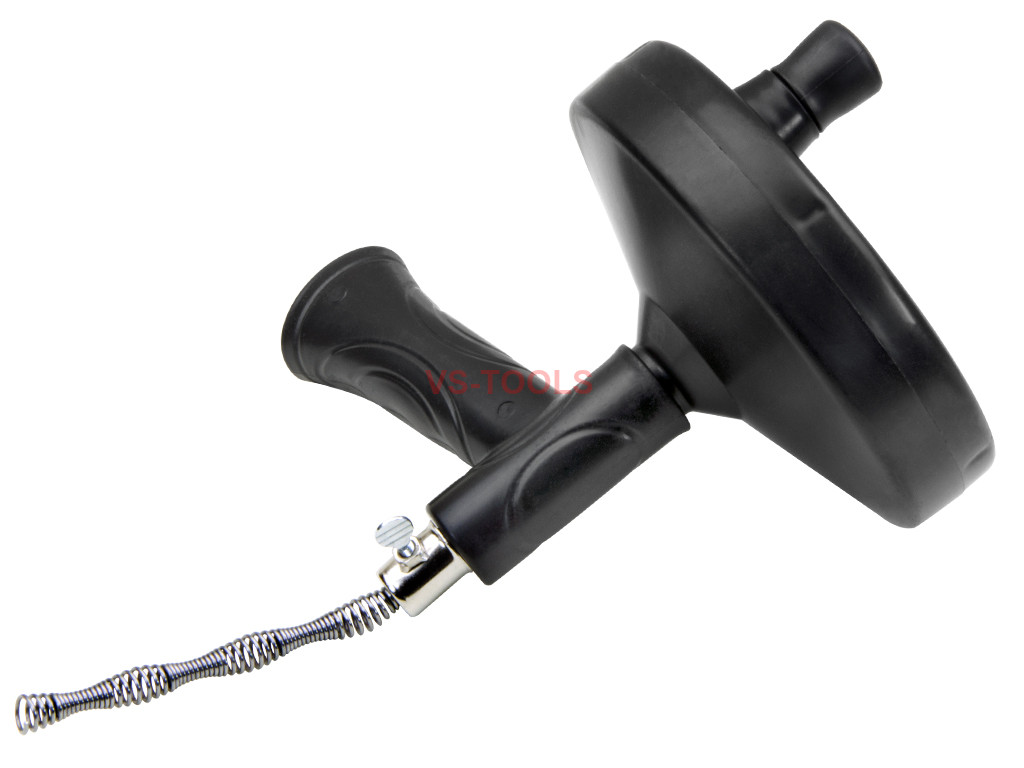 22Feet Drum Auger Steel Plumbing Drain Snake 1/4 Drain Cleaning